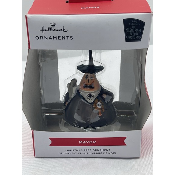 New! Hallmark Disney  Nightmare Before Christmas Ornament - Mayor - 2 Sided - Picture 1 of 2